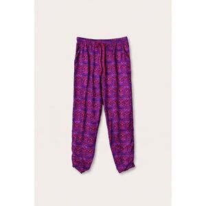 GEMO Pink & Blue Abstract Jogger Lounge Pants | Elastic Waist | Size S